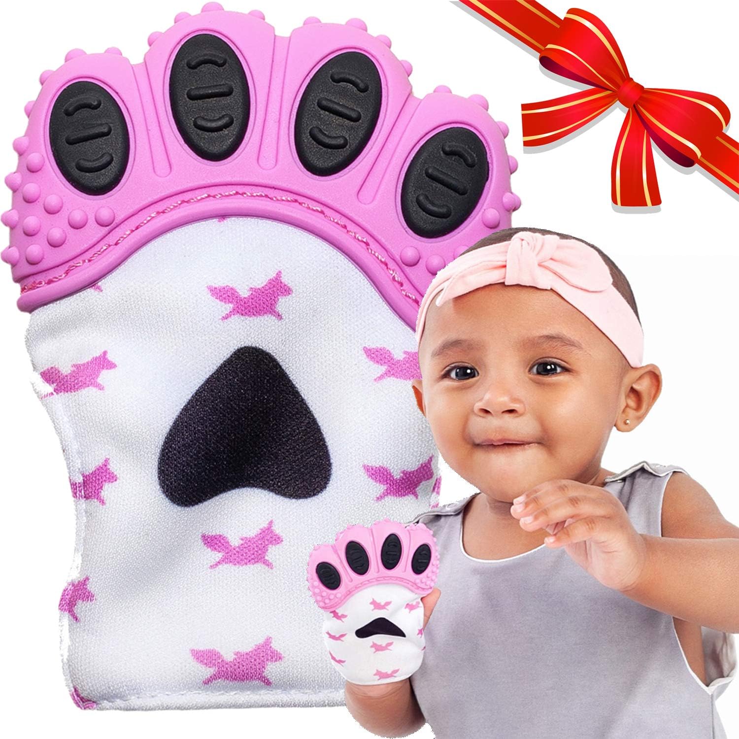 Baby Teething Mitten BPAFree Panda Teething Mitts