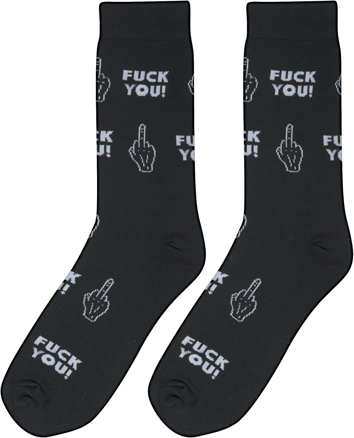 Crazy Socks, Unisex, Graphic, Fuck You, Crew Socks, Novelty Silly Fun Cute - Image 5
