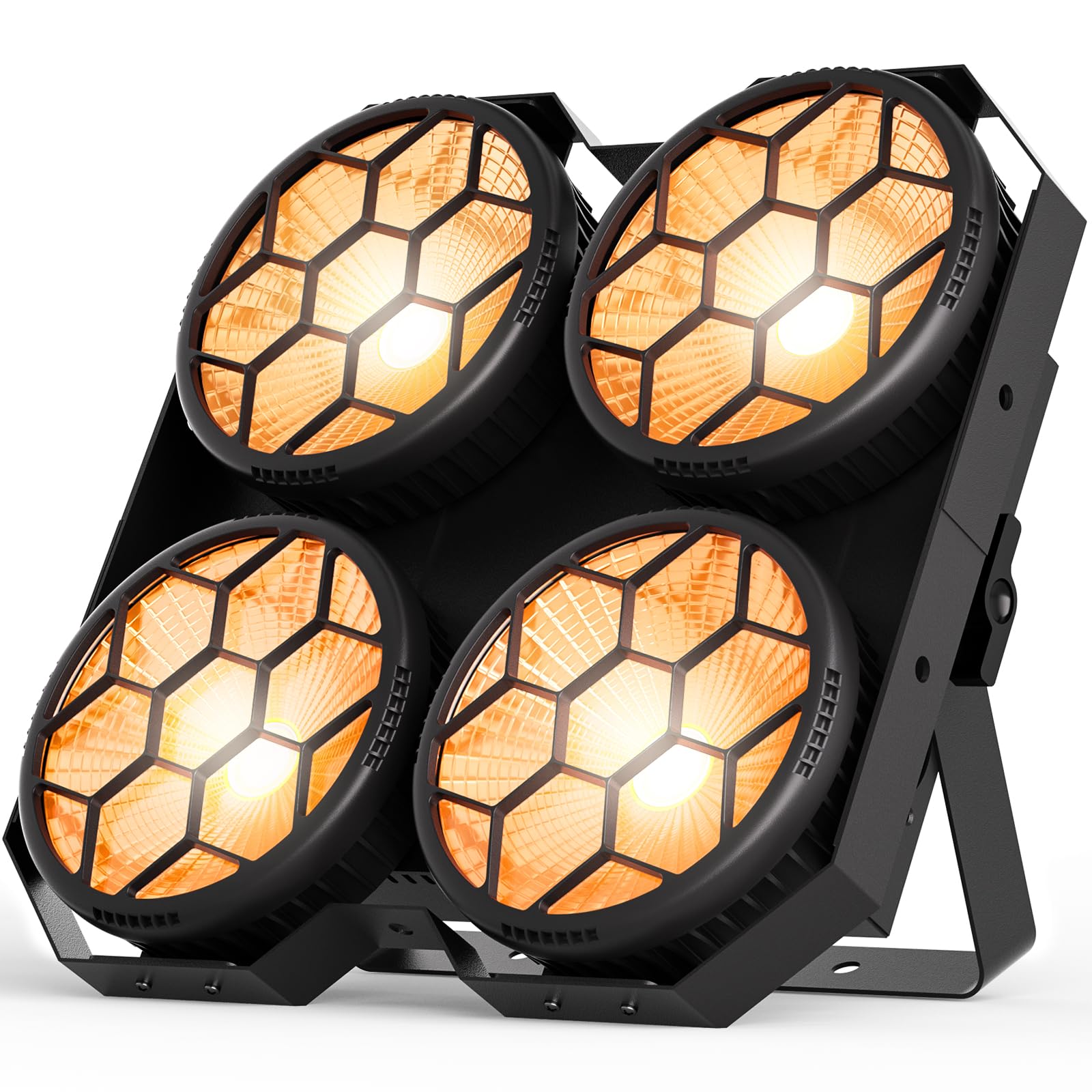 4x100W COB Par Faro Teatrale Bianco Freddo/Caldo Luci da Palco Stroboskop 25+30 Effettis Illuminazione DMX6/12CH per Festa Spettacoli Teatro Matrimonio