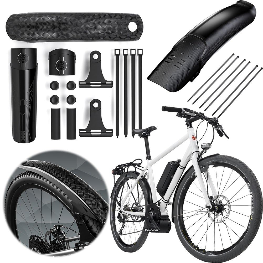 Guardabarros para Bicicletas Guardabarros Delantero Trasero de Bicicleta Guardabarros de Rueda de neumático salpicaderos Delantero Trasero