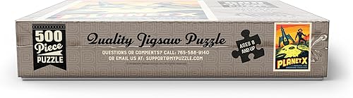 Miniatura 10 de MyPuzzle Planet X, póster vintage, rompecabezas prémium de 500 piezas para adultos