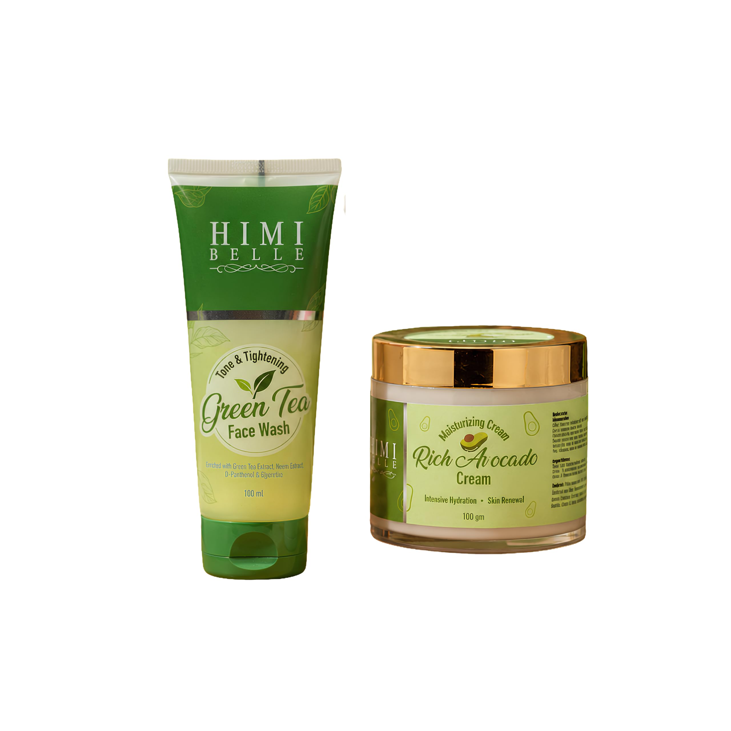 The Ultimate Cleanse and Nourish Duo | Green Tea Face Wash and Avocado Body Cream Set | Radiant Skin Care Routine for Deep Cleansing and Intensive Hydration-picture-33