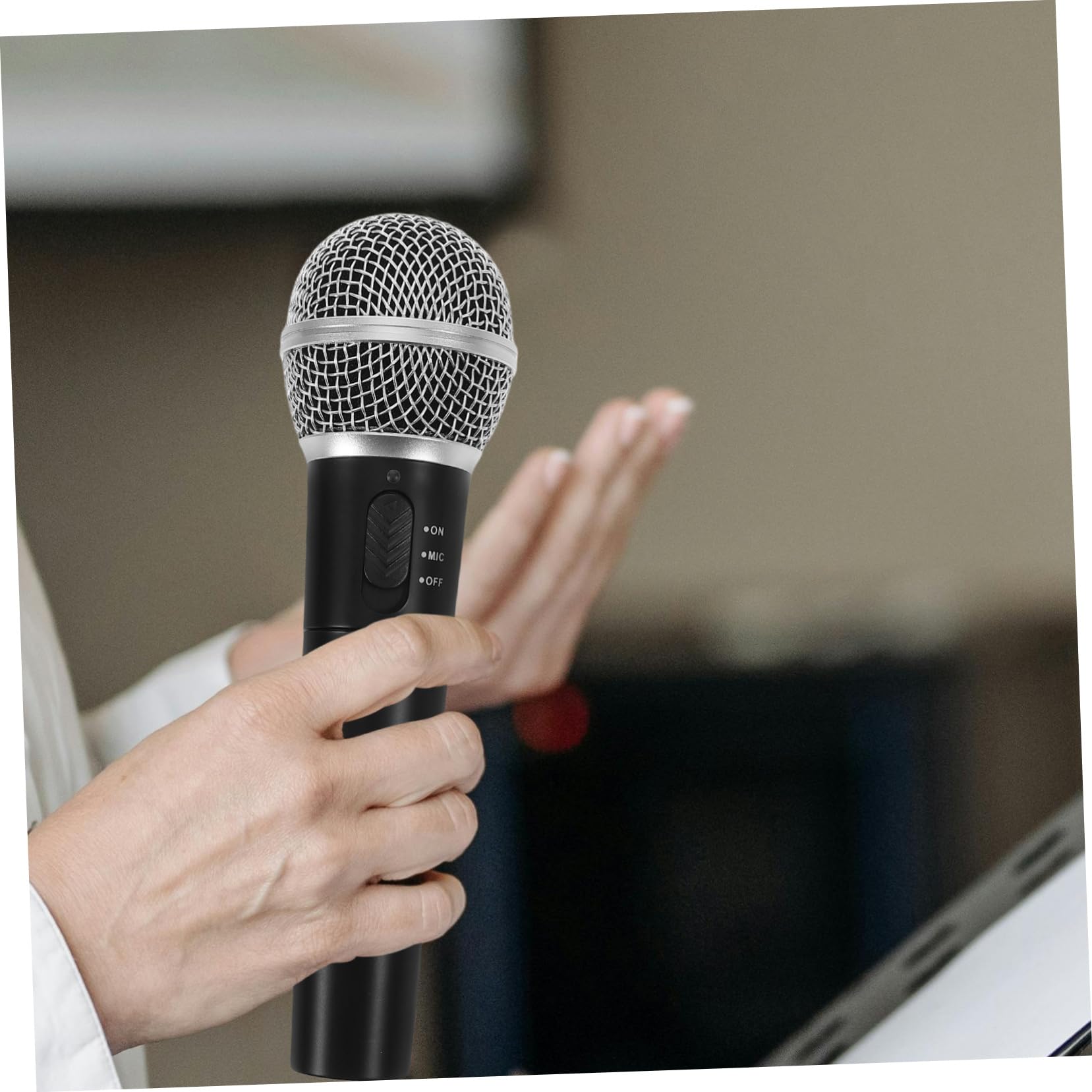 Micrófono Inalámbrico Cable de Mano Micrófono para Karaoke Portátil para Presentaciones Grabación por Computadora y Uso Escenario