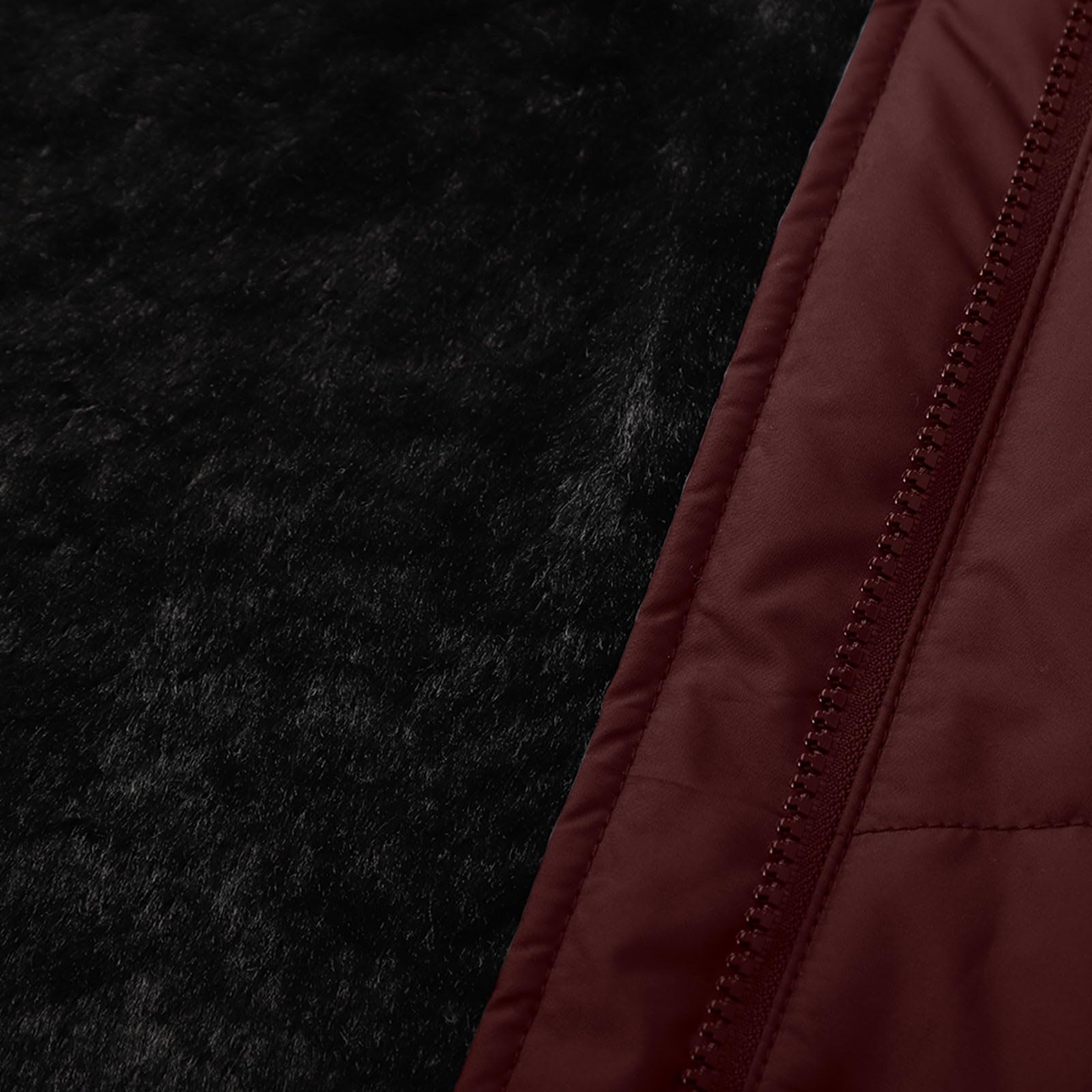 Cappotto Invernale da Donna Trapuntato Lungo con Cappuccio e Bordo in Pelliccia Giacca Imbottita in Cotone Calda, Cappotto Casual Antivento per Le Giornate Fredde