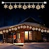 Minetom Snowflake Christmas String Lights with 9 Drops - 13ft 150 Mini Bulb Icicle Lights with Clips, Plug-in Connectable Hanging Lights for Front Porch House Tree Decor Holiday Décor