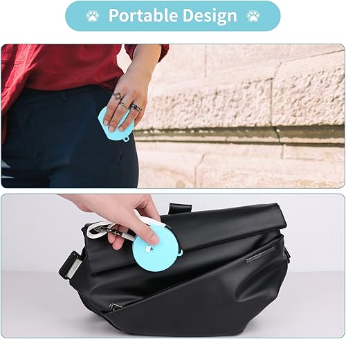 Miniatura 4 de Correa retráctil para perros pequeños y medianos de hasta 22 libras con cinta de nailon fuerte de 9.8 pies, manos libres, correa portátil y ligera