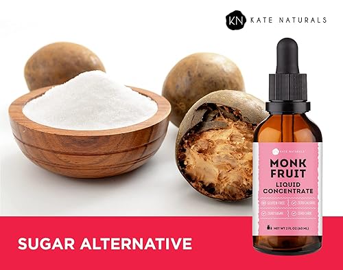 Miniatura 3 de Concentrado líquido de fruta de monje 2 onzas de Kate Naturals Natural Edulcorante líquido de monje a base de plantas vegano sin gluten y dietas