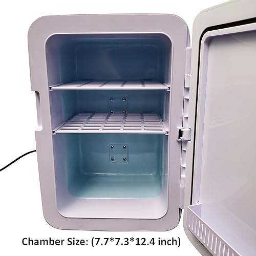 Miniatura 3 de Mini nevera, refrigerador portátil, enfriador, calentador con frente de vidrio y control digital de temperatura, enchufes de coche de 110 V CA y 12