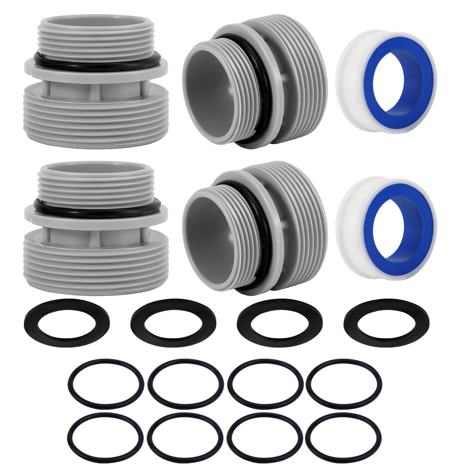 Kit adaptateur tuyau piscine BOXOB 4560 pour pompe filtration Intex Hayward de 40mm à 1,5 pouce