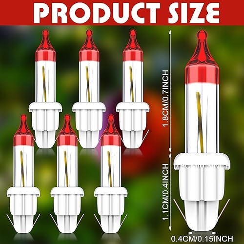 Miniatura 2 de 6 mini bombillas de repuesto para luces intermitentes de Navidad de 3.5 V0.17 A, bombillas incandescentes de repuesto, bombillas de flash