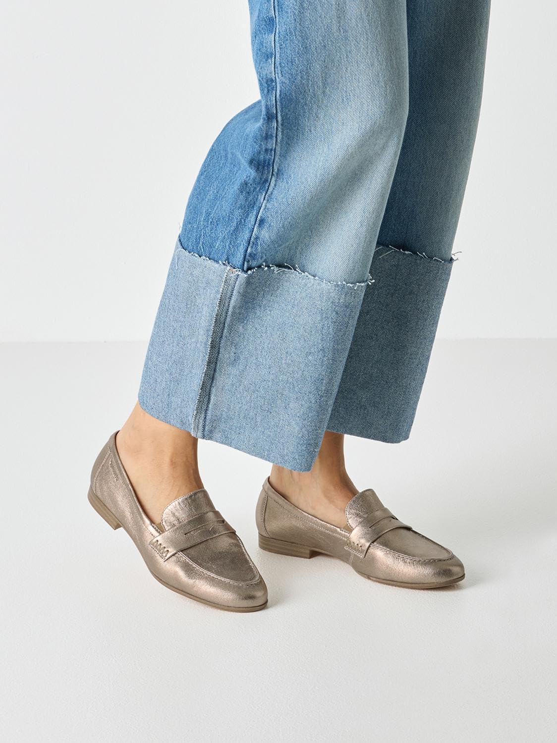 Tamaris Mocassin Femme plat Cuir