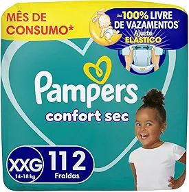 Fralda Pampers Confort Sec Tamanho XXG 112 Unidades