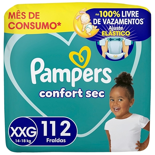 Fralda Pampers Confort Sec Tamanho XXG 112 Unidades
