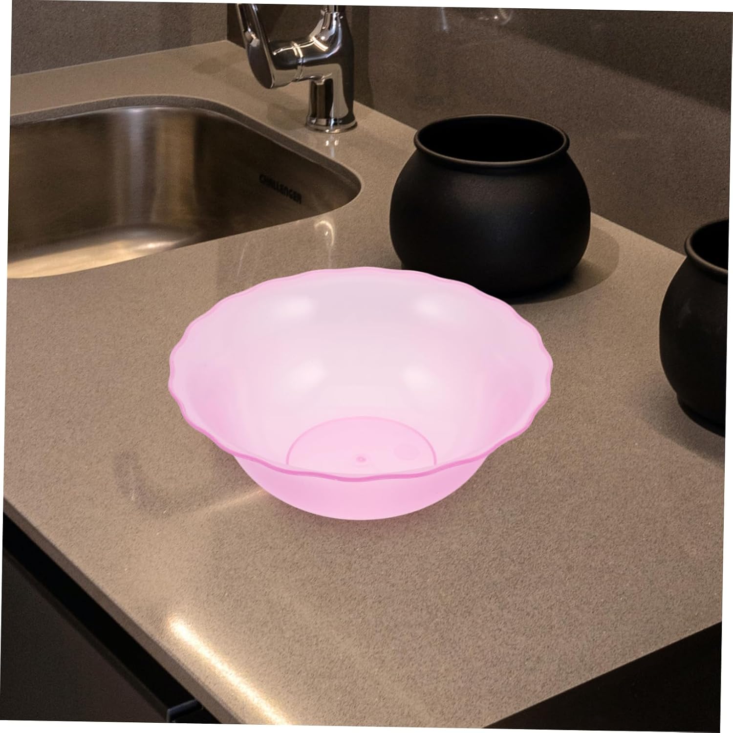 Purple Frosted Face Washing Basin for Beauty Salon, Plastic Tub