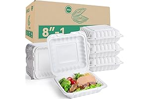 34-Ounce Plastic To Go Containers with Lids: Reusable Takeout Meal Prep Food Boxes