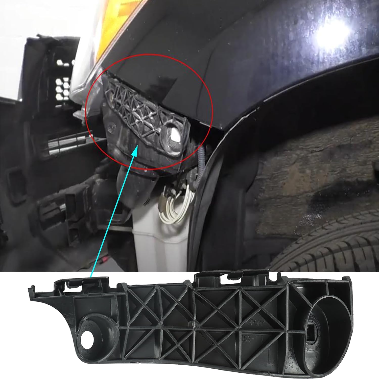 Front Bumper Cover Support Bracket Retainer for Toyota RAV4 2006-2012 525350R010 525360R010 TO1066165 TO106716