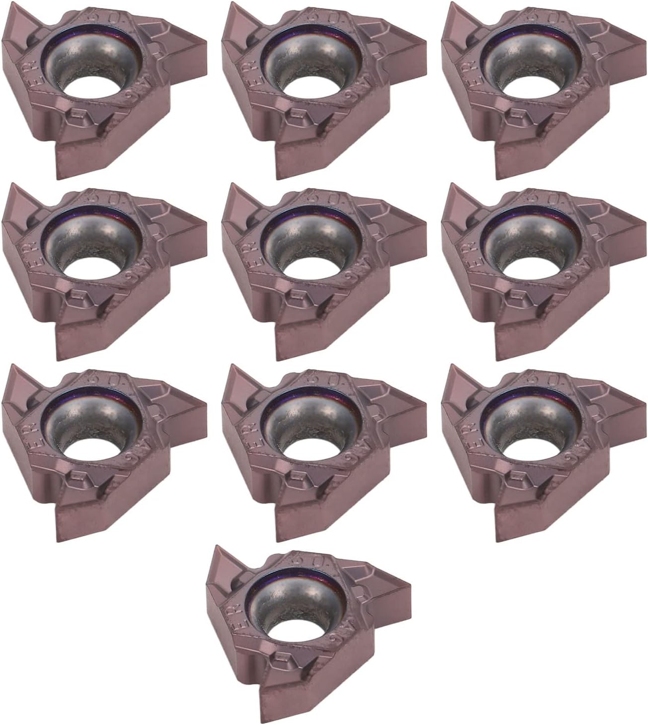 16ER AG60EM598L Threading Inserts, 10PCS Indexable Carbide Blades for CNC Lathe, 05. 30mm. Pitch Turning Tool Holder with Heat and, Compatible for Stainless