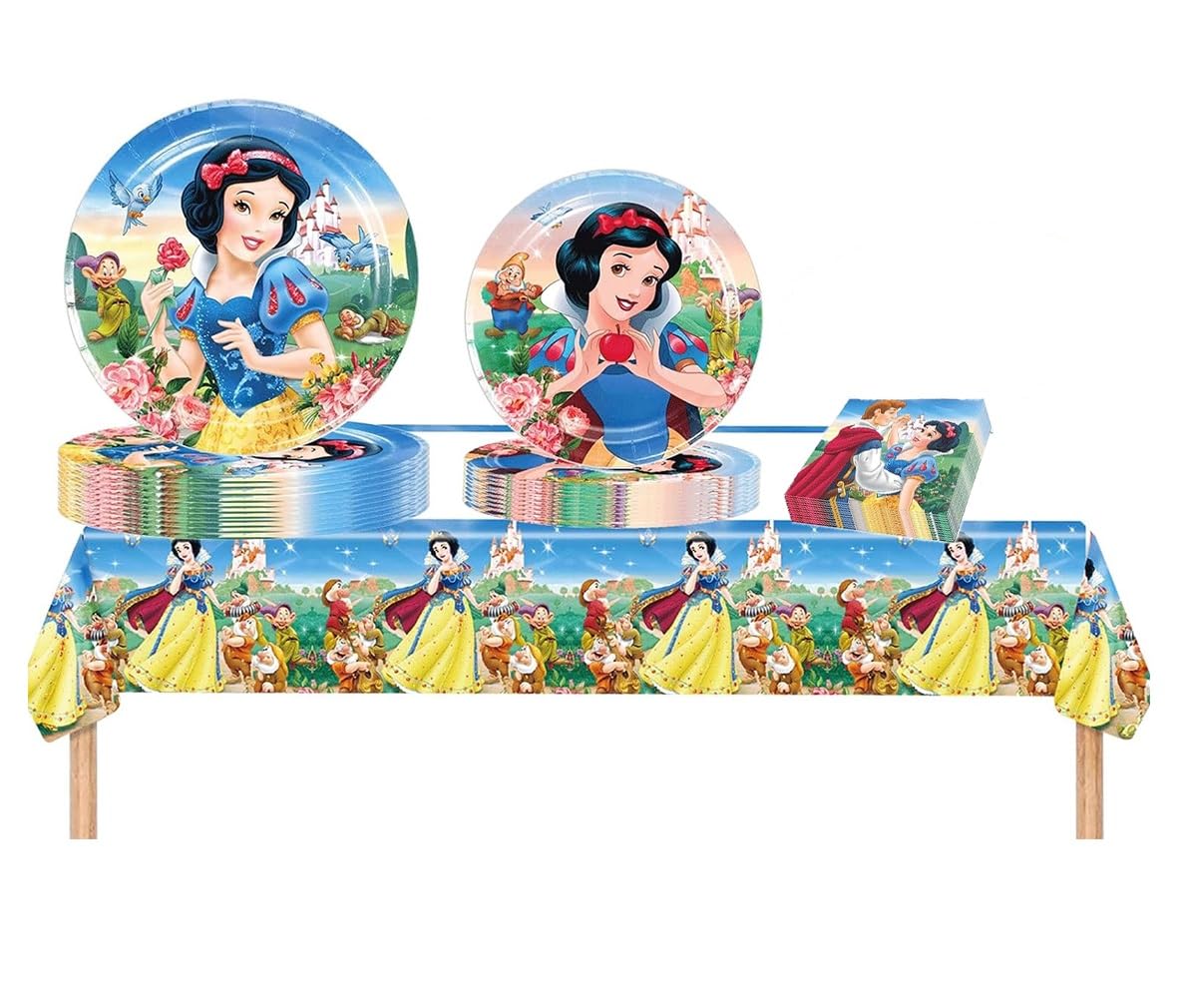 Kit De Decoración De Cumpleaños Infantil Demon - 85 Piezas Con Vajilla, Globos Y Mantel