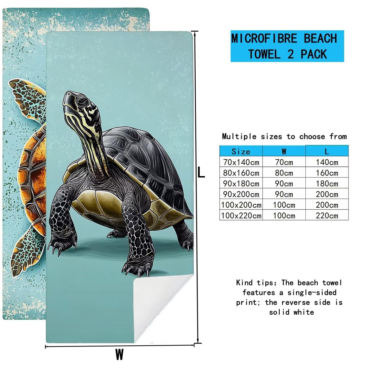 Serviette de Plage Serviette Microfibre, Drap de Bain 90x200cm 2PC, Séchage Rapide Grande Serviettes de Bain, Légères Anti Sable Drap de Plage Microfibre pour Sport Voyages Cadeau Homme (Animal) -4057