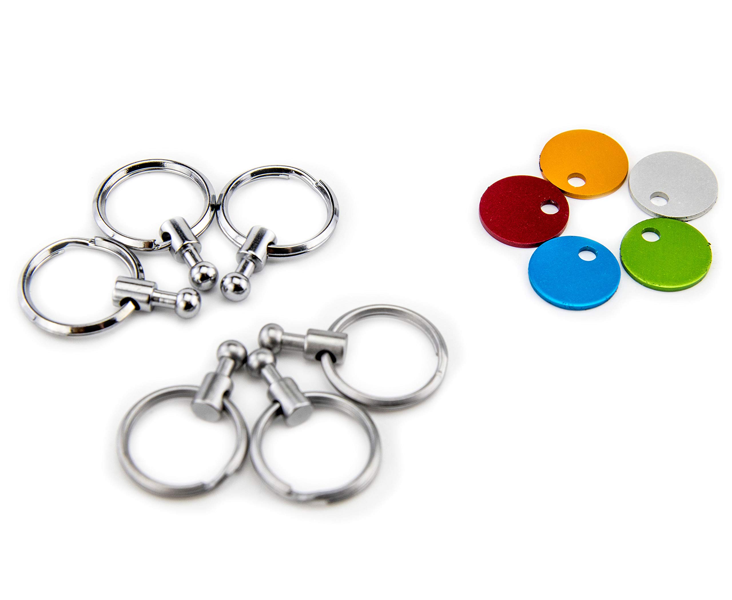 Troika Brevet - KYR60/MC - Porte-clés - Avec mousqueton - 6 anneaux interchangeables - Métal/laiton - Mat - Chromé - Argent orig