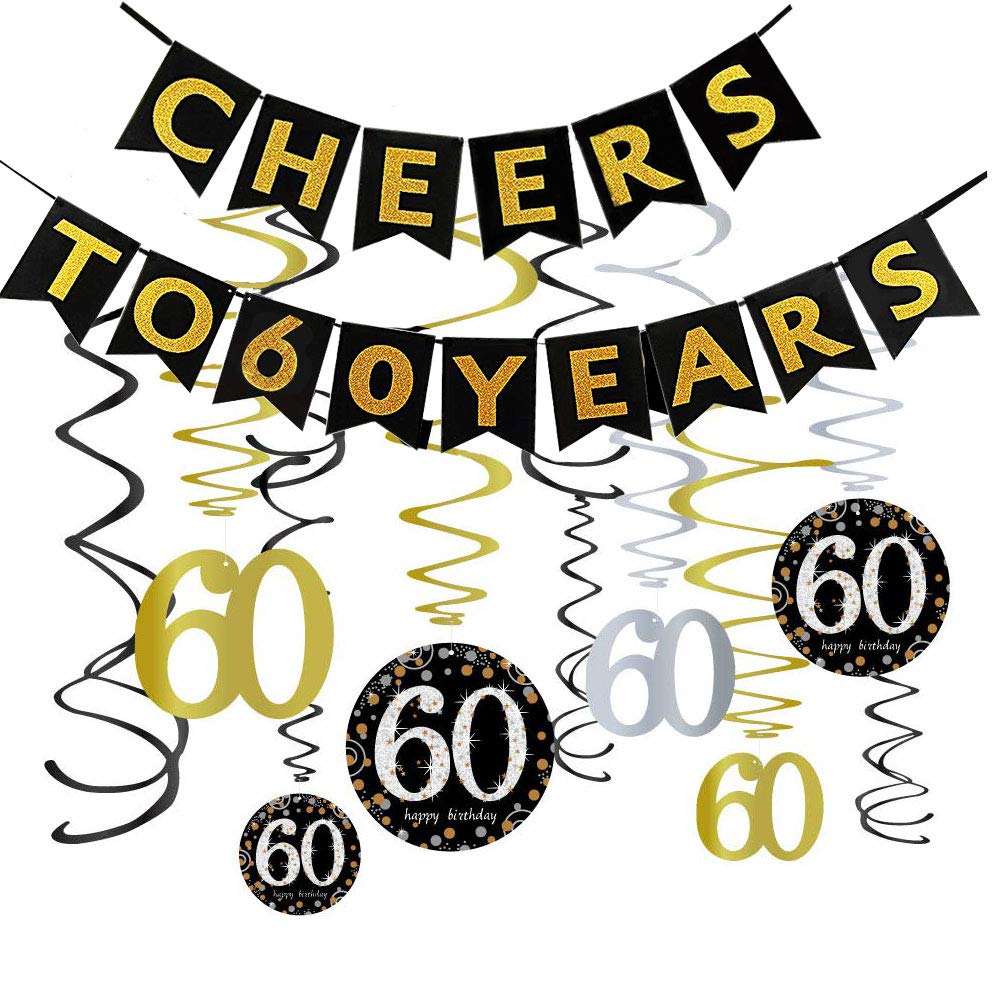 Buy 60th Birthday Decorations Kit Already Assembled Cheers To 60 Years