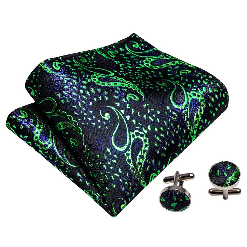 Corbata Pajarita verde Pajarita navideña Nudo de mariposa Pajaritas para hombre Pajarita preatada Conjunto de corbata de cachemira Gemelos