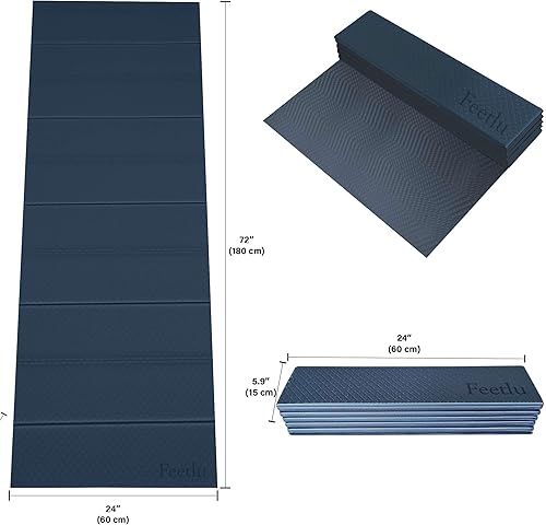 Miniatura 8 de Feetlu Yoga Knee Pad Cushion Exercise Knee Pad Folding, 12" Thick 24"x12" Eliminate Pain During Yoga or Exercise Workout Extra Thick Padding&