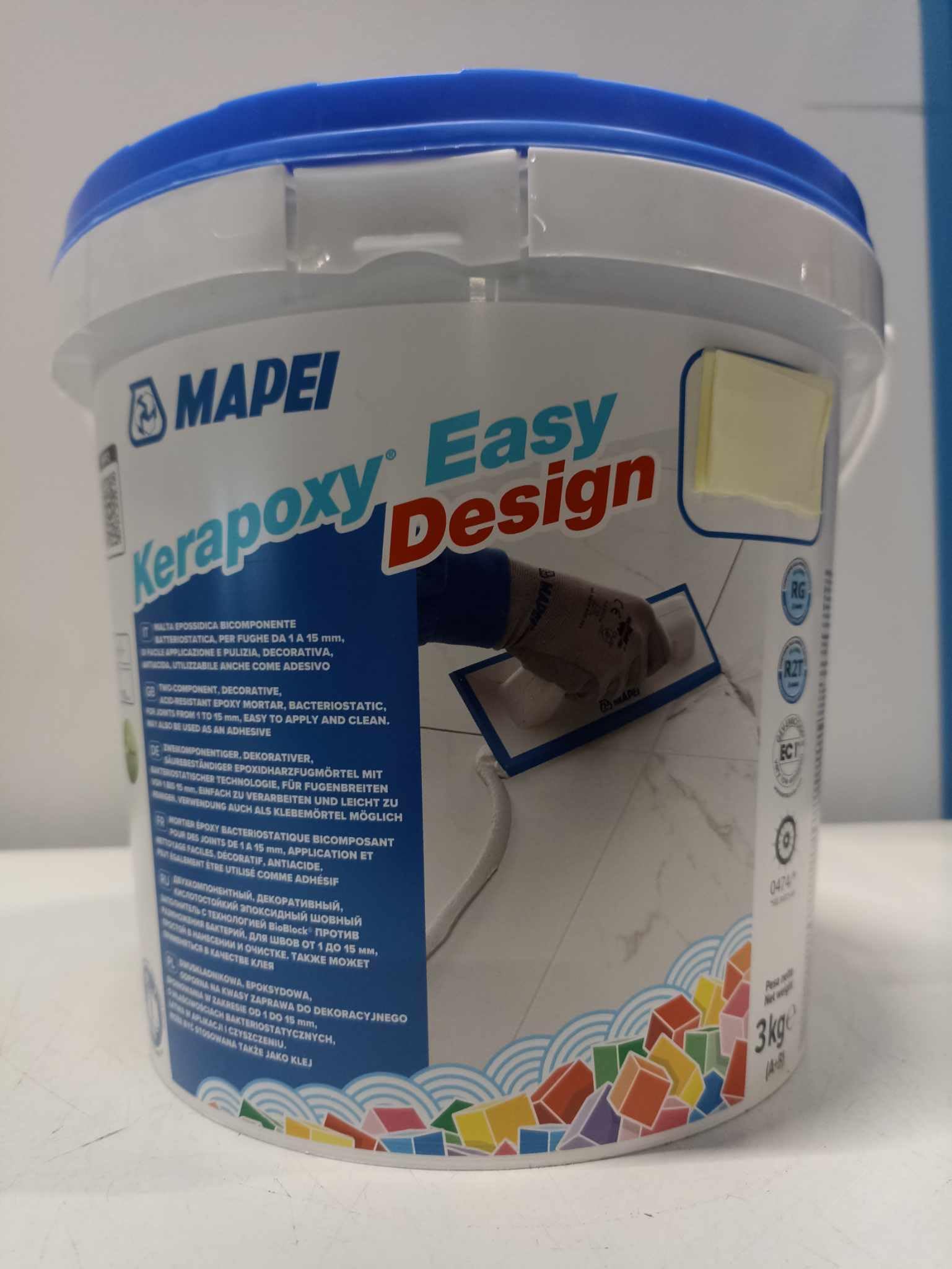 MAPEI Kerapoxy Easy Design 114 ANTRACITE - Stucco epossidico a due componenti decorativo, resistente agli acidi, 3 kg