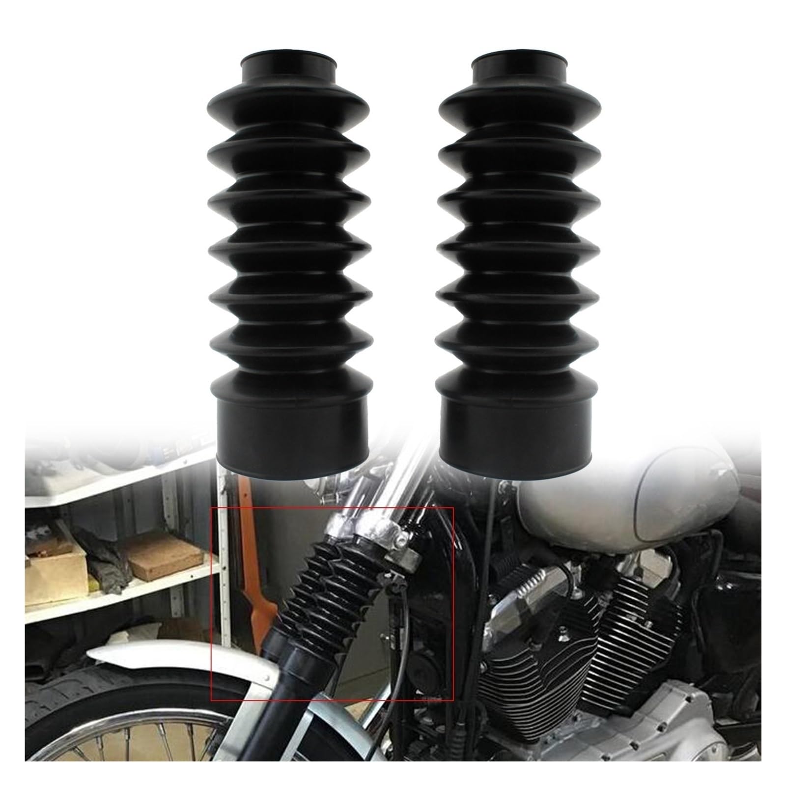 Adatto Per HARLEY FXD E XL SPORTSTER Soffietti Ammortizzatori Per Forcella Anteriore Per Motociclette Anello di Protezione Forcella Anteriore copripolve