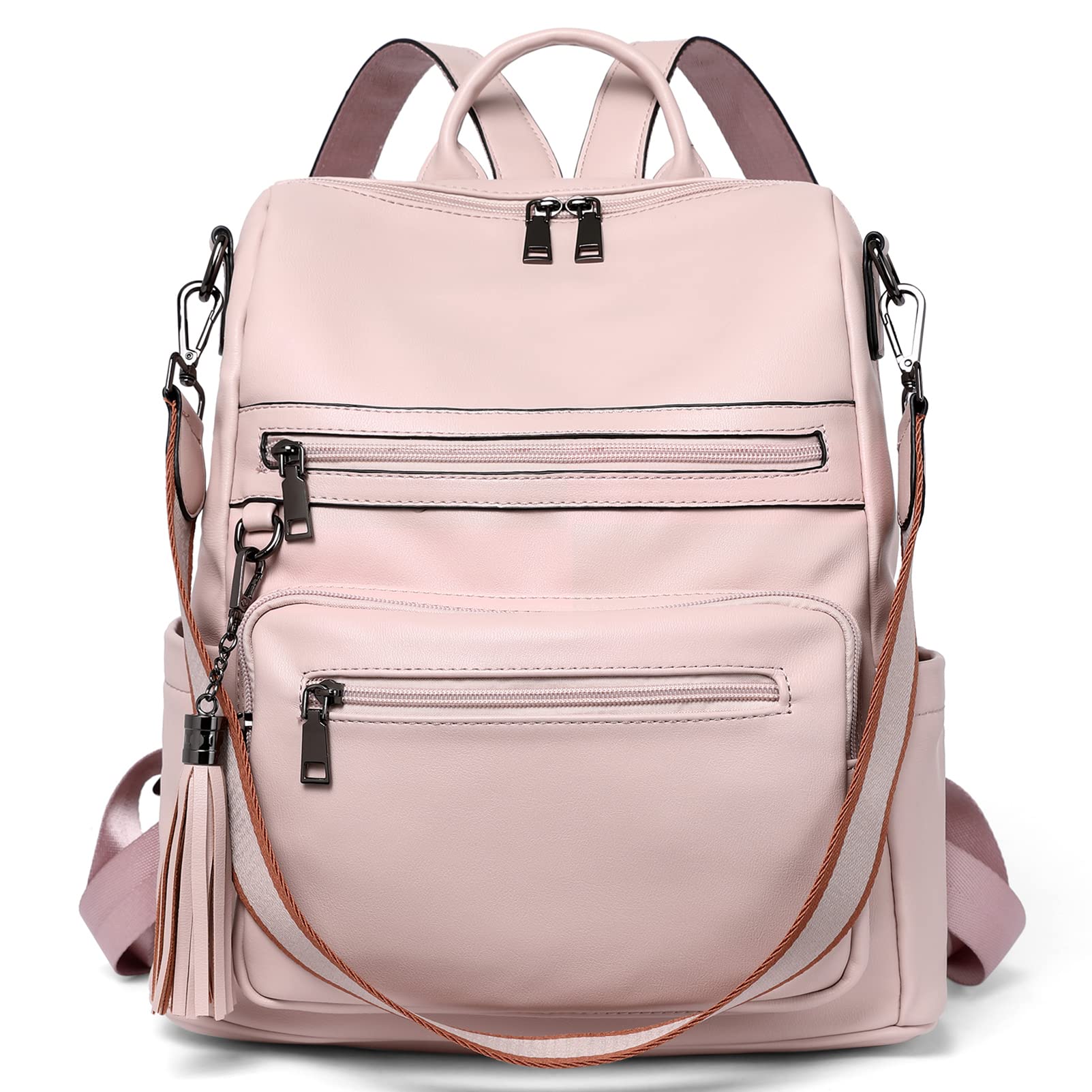 BROMEN Backpack for Women Convertible Backpack Purse Bookbag Purse Fashion Leather Travel Backpack Bags for Women