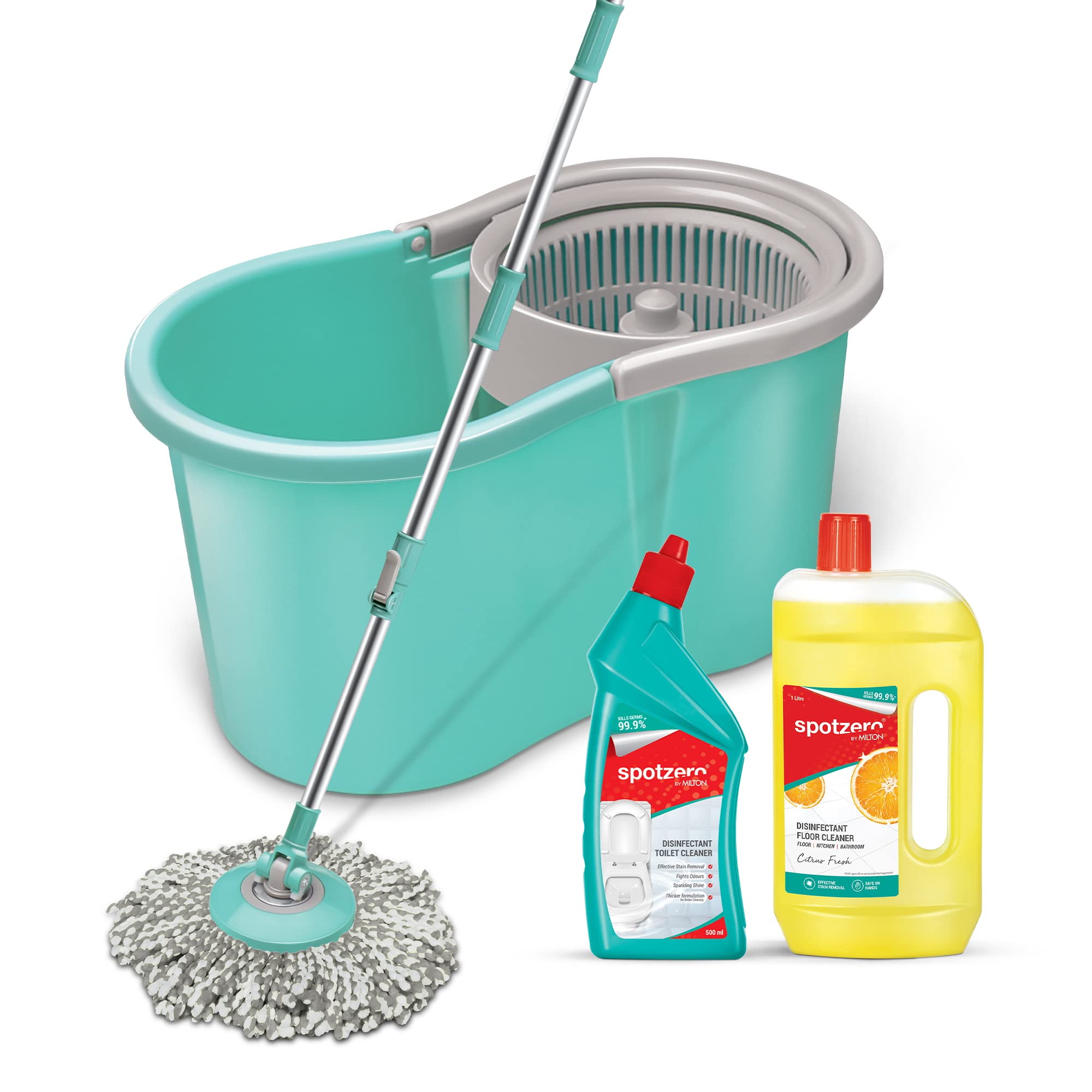Spotzero By Milton Mini Mop Cleaning Kit Set-(Disinfectant Toilet Cleaner 1 pc x 500 ml, Disinfectant Floor Cleaner 1 pc x 500 ml) (B09KNTL4QJ) Amazon Price History, Amazon Price Tracker