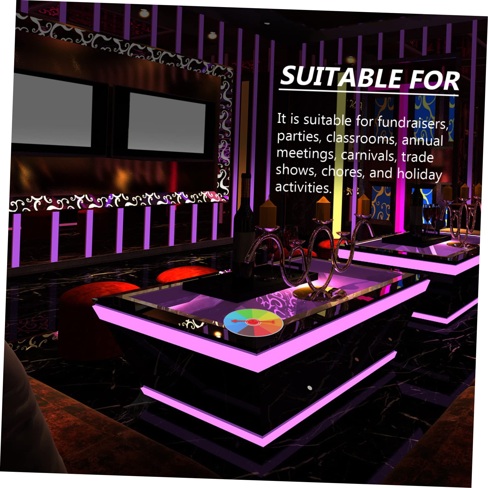 FOYTOKI 3 Pcs Prize Wheel Small Turn Plate Draw Game Hanging Turntable Game Accessory for Party