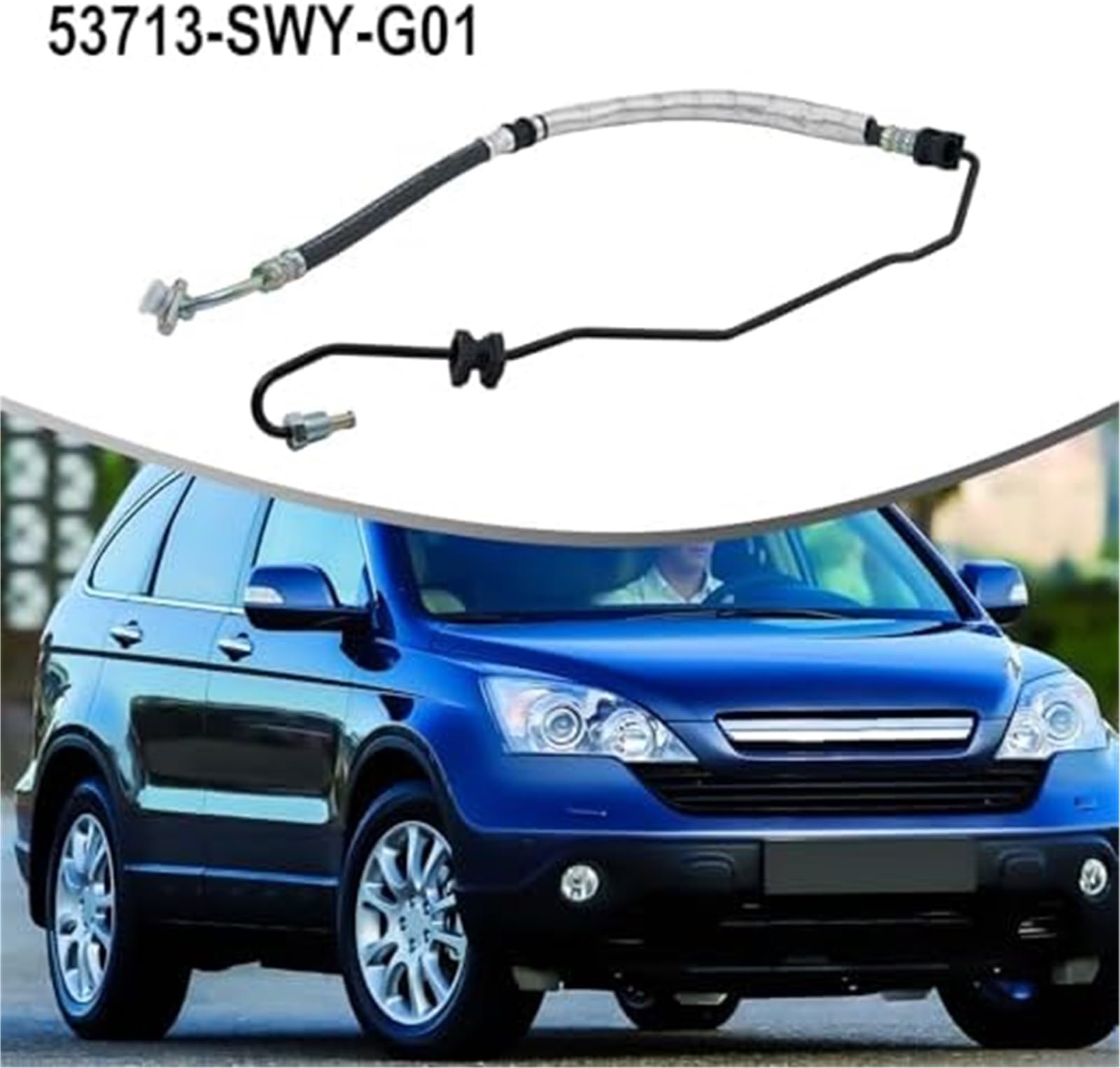 Przewód wspomagania układu kierowniczego wysokiego ciśnienia, wąż doprowadzający wspomaganie, dla CR-V 2007-2012, numer OEM: 53713-SWY-G01 Wąż wspomagania kierownicy