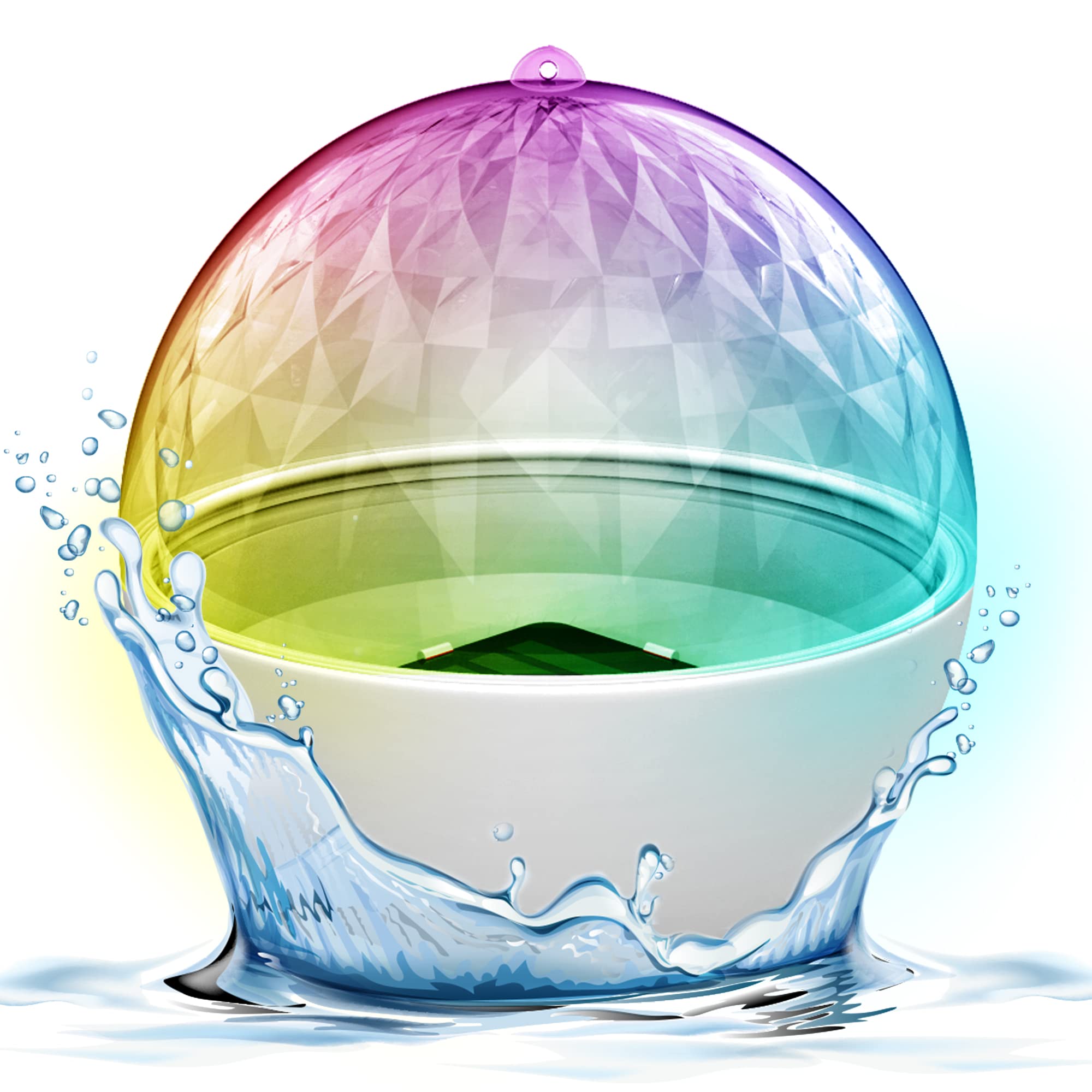 Pyle Floating Pool Lights - Solar Pool Light with 3 Color Changing Lights - Waterproof IP68, Rechargeable Color Changing LED Night Light, Party Décor