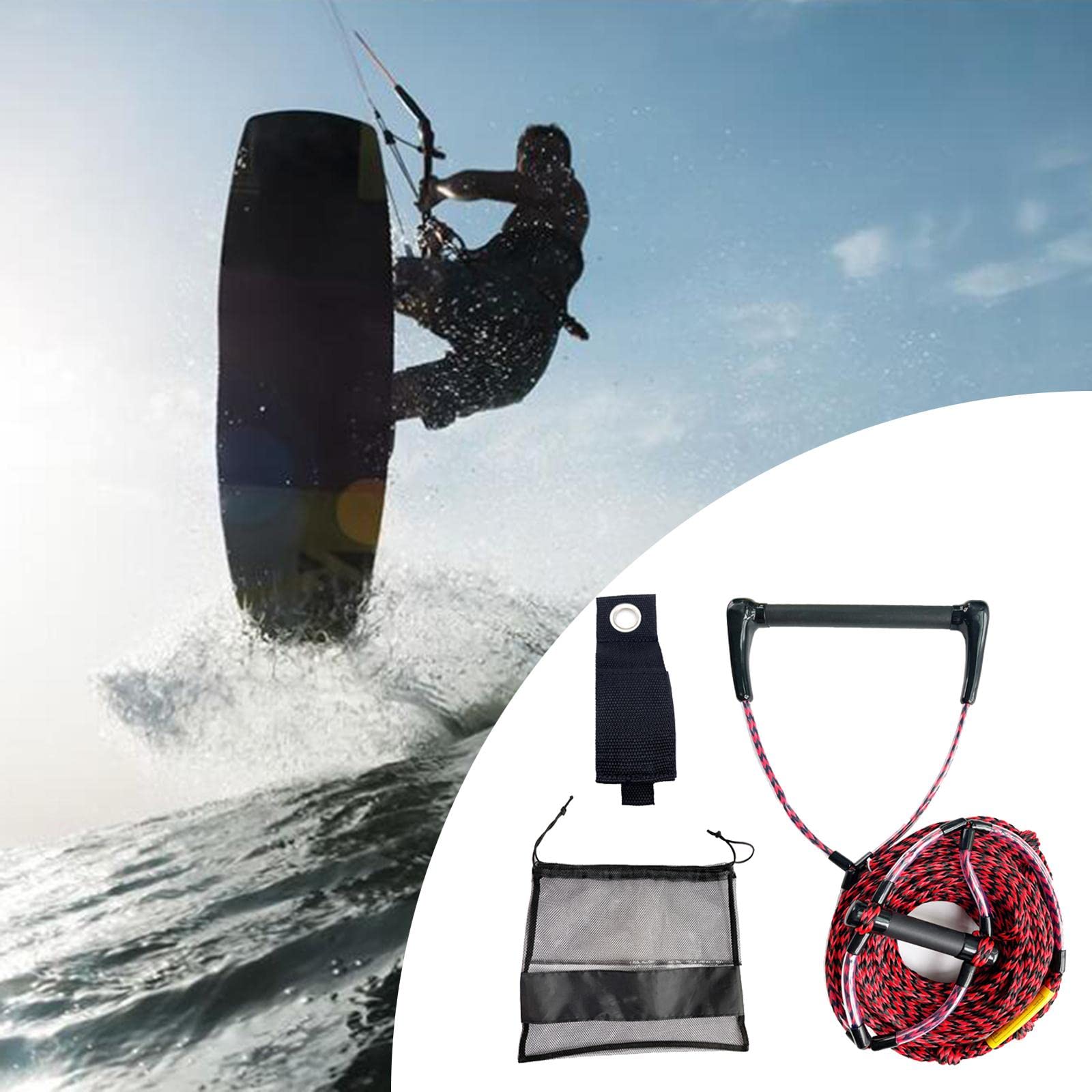 Cuerda de esquí acuático Cuerda de esquí acuático Tabla de rodilla Cuerda de surf flotante Remolque Equipo de deportes acuáticos Lancha rápida Cuerda de remolque de barco con agarre Cuerda de Wakesurf