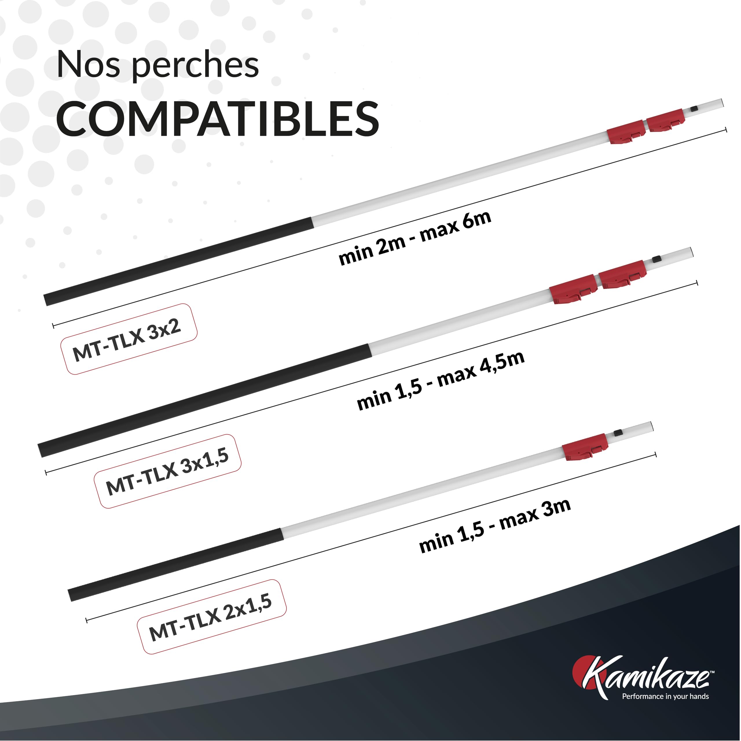 KAMIKAZE Scie multi-tool MT-330 Lame incurvée de 33 cm Coupe japonaise Manche en polyamide rouge Idéal pour l'élagage des branches et l'aménagement paysager