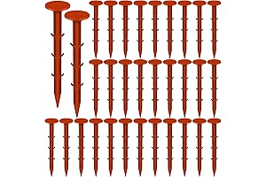 32 Pack Orange Low Profile Garden Stakes Survey Markers