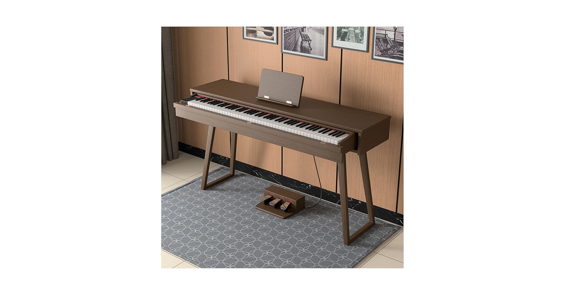 Amazon.co.jp: ZALIX 8ハンマー付き卓上ピアノ、家庭用初心者と