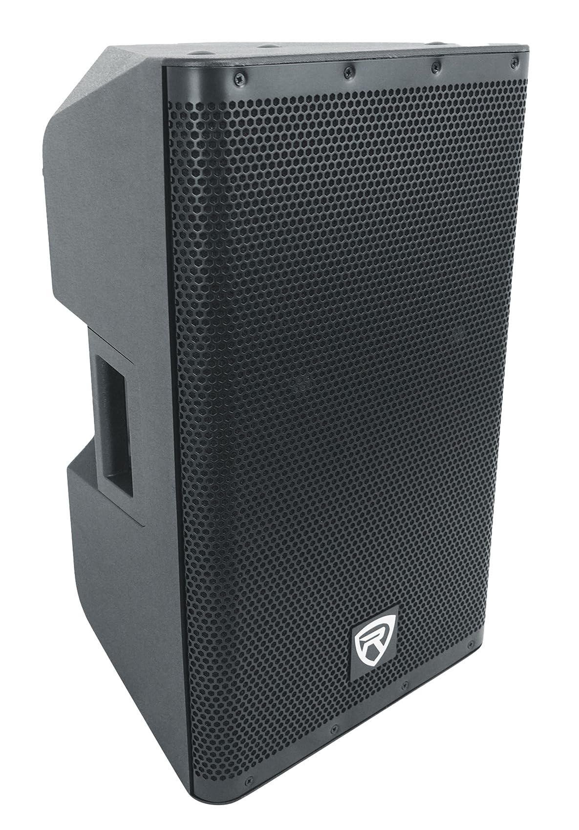 Rockville DX12 2000W 12” Powered PA Speaker, 2-Channel Mixer, XLR & 1/4” Inputs, Dual-Angle Pole Mount, Stage Monitor Angle, Perfect for Live Sound,