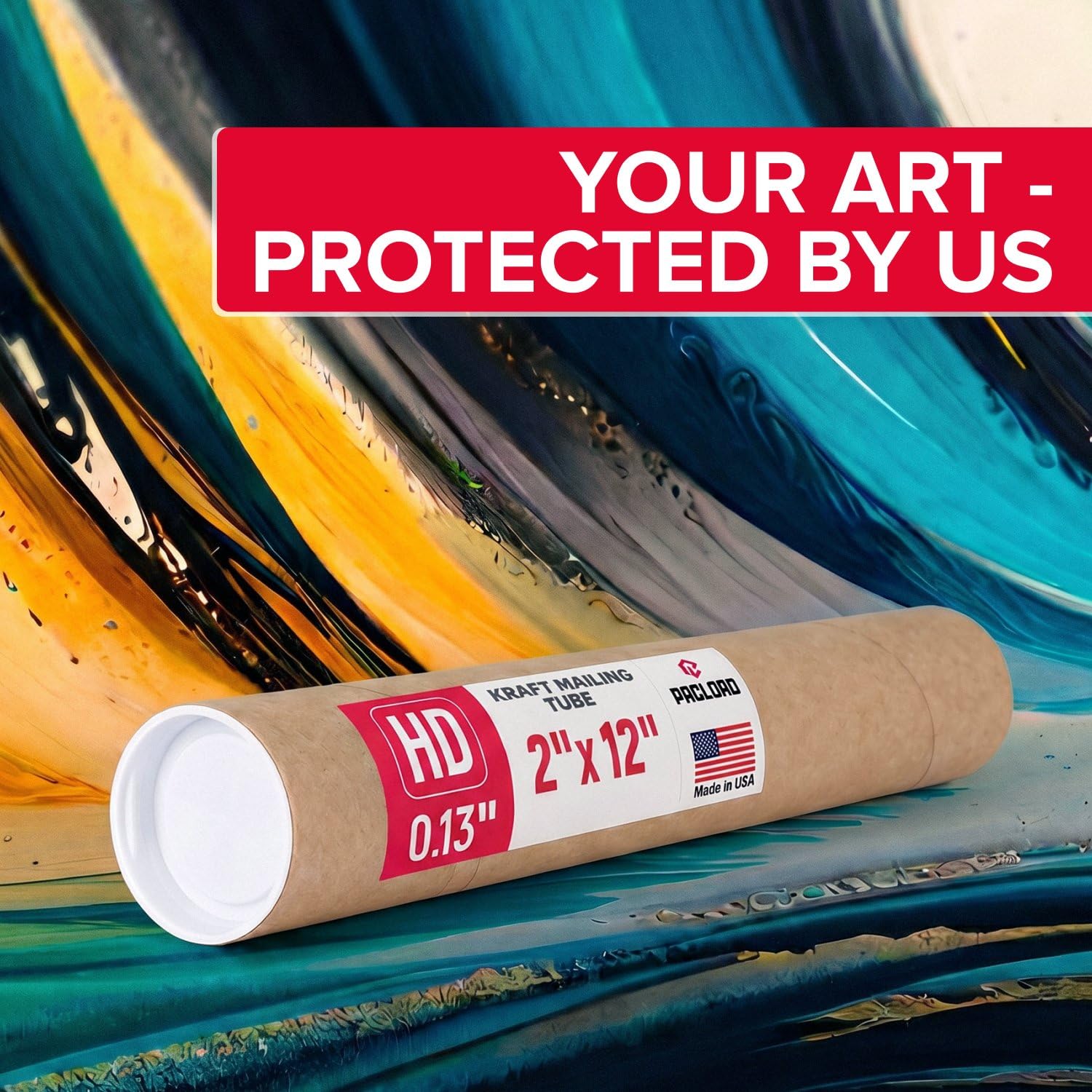 Lot de 6 tubes d'expédition robustes en carton renforcé de 5,1 x 30,5 cm avec 12 capuchons – Approuvé par l'USPS sécurisé – Idéal pour l'expédition et le stockage d'impressions, d'œuvres d'art