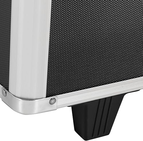 Miniatura 7 de Gdrasuya10 Caja de almacenamiento de archivos portátil con asa, carrito con cerradura con ruedas, organizador de archivos de letras de metal, caja