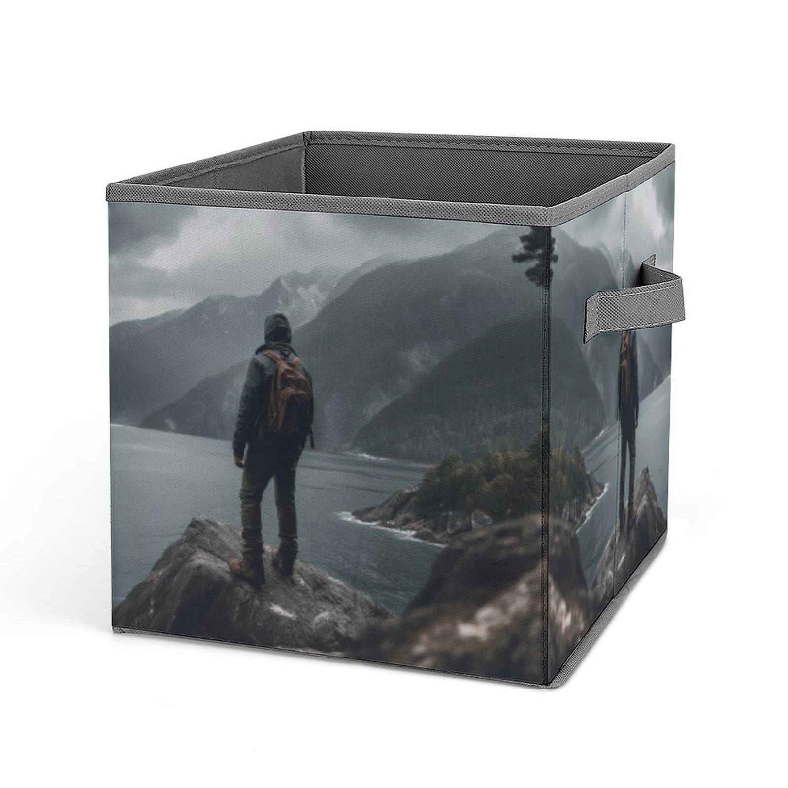 Bacs de rangement empilables pour placard et organiseur pliable imprimé