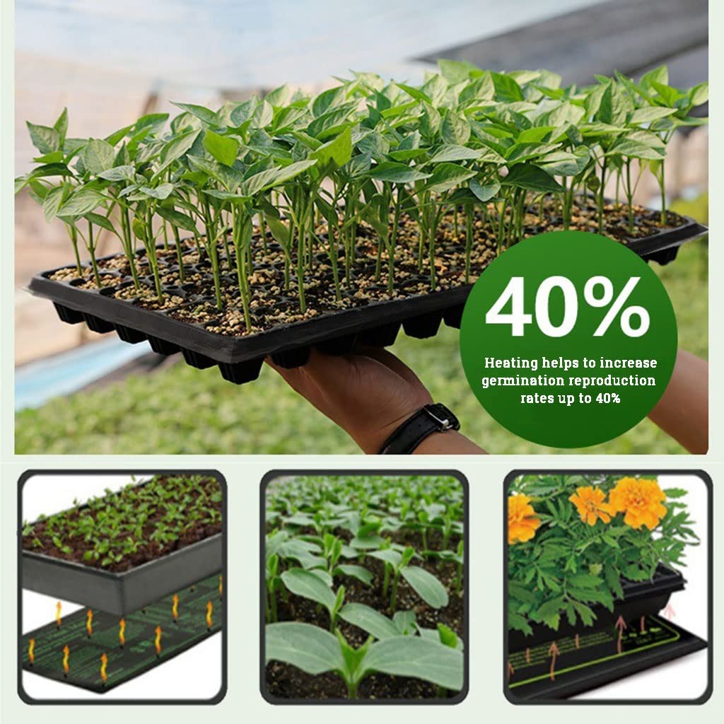 FAXIOAWA Tappetino Termico per piantine Durevole Tappetino di partenza Impermeabile per la germinazione delle Piante da Interno per sementi Che iniziano la Serra (Dimensioni : 20 * 20inch)