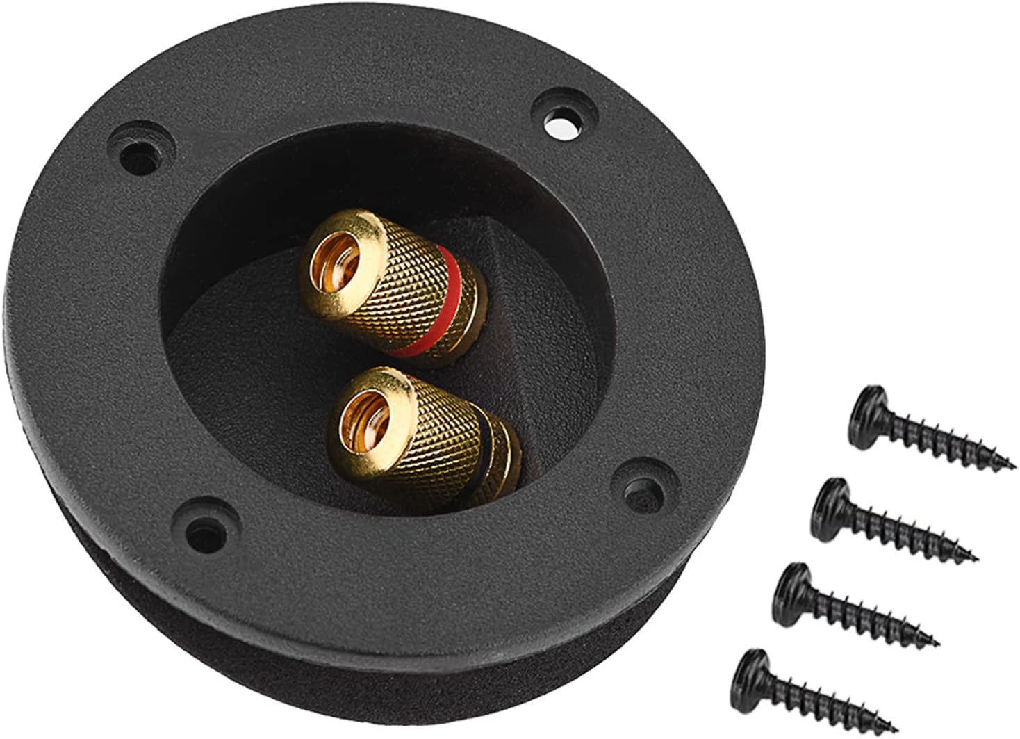 Speaker Box Terminal Cup, 48MM Double Binding Post Subwoofer Box Speaker Terminal Plates for DIY