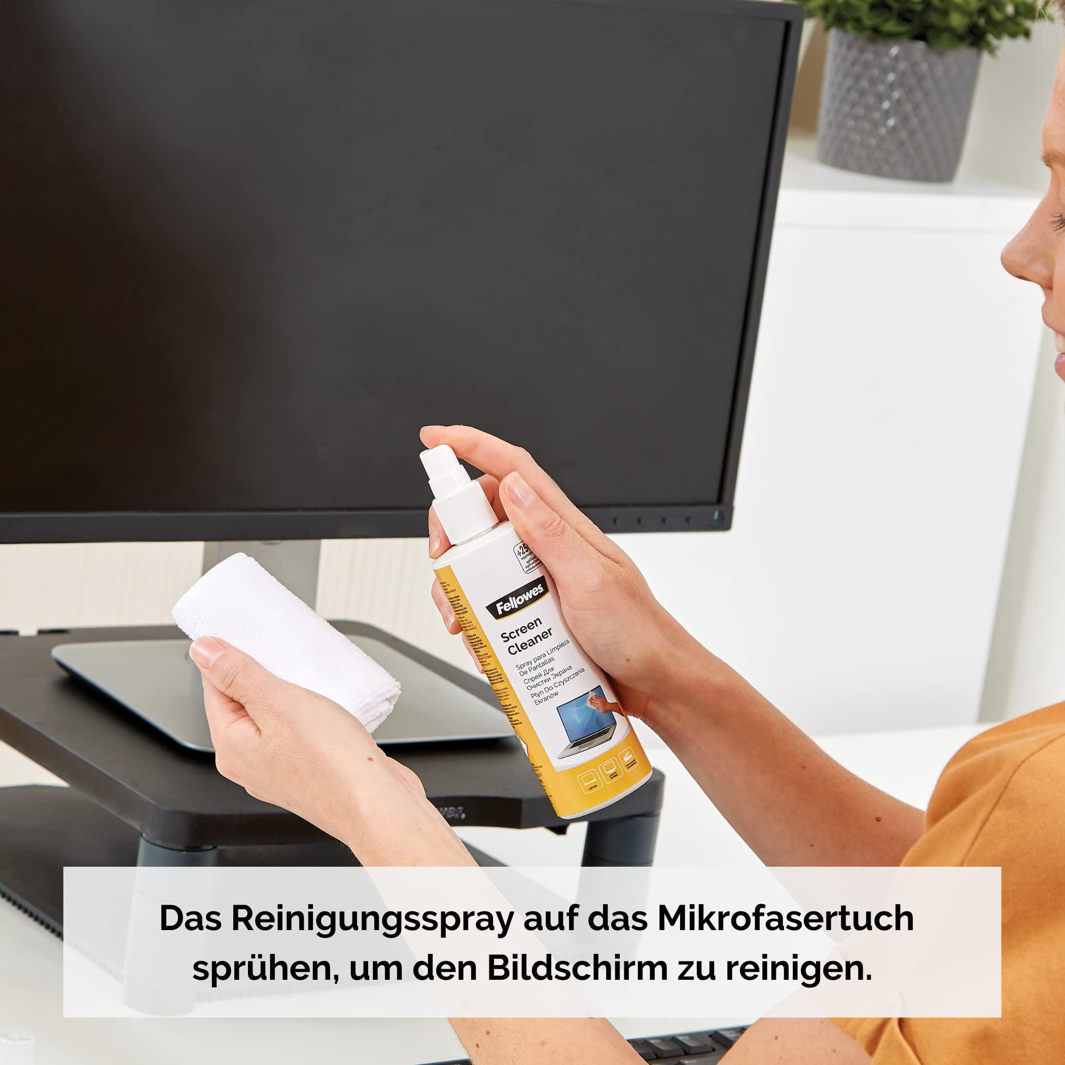 Fellowes lot de 6 Spray nettoyant pour écrans d'ordinateur, pc portables, smartphones, tablettes, 250ml, 9971821