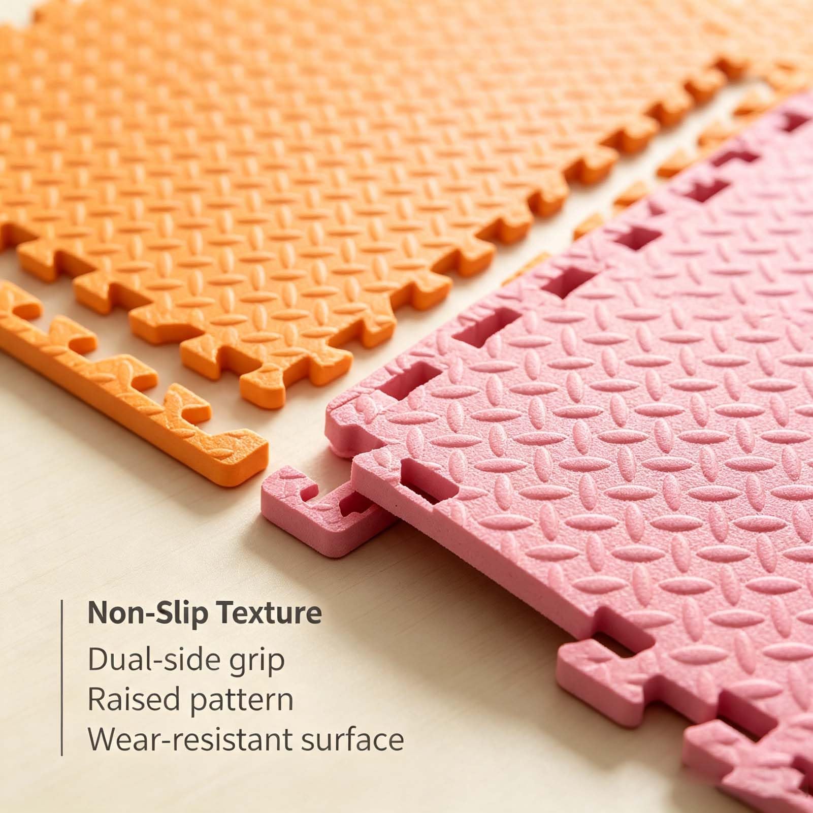 Dalles De Sol en Mousse, Tapis Puzzle EVA À Emboîter pour Sport, Yoga, Fitness Et Workout, Revêtement Souple avec Absorption des Chocs, Surface Imperméable, Antidérapante