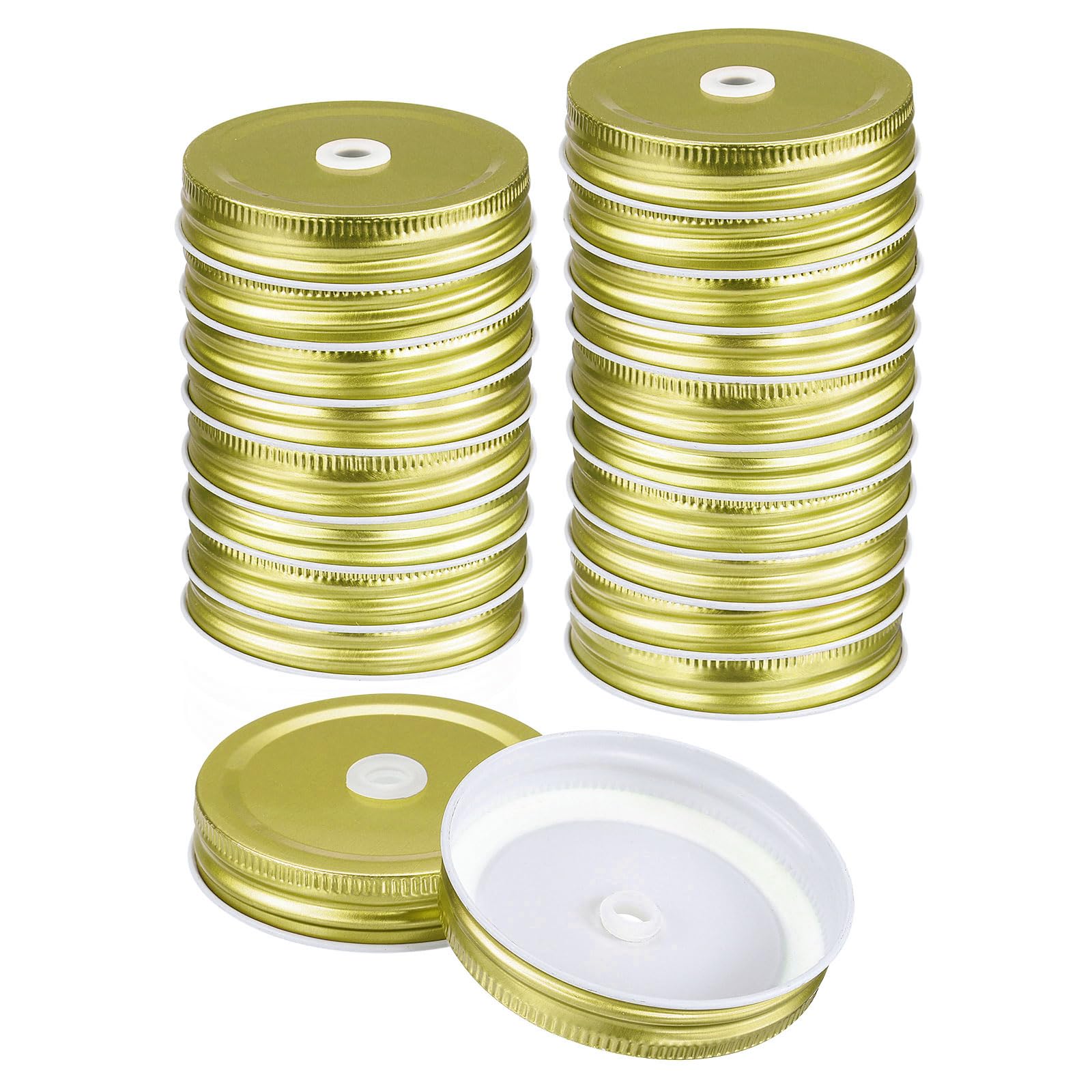 Couvercle de bocal Mason avec trou paille 70mm lot réutilisable pour bricolage