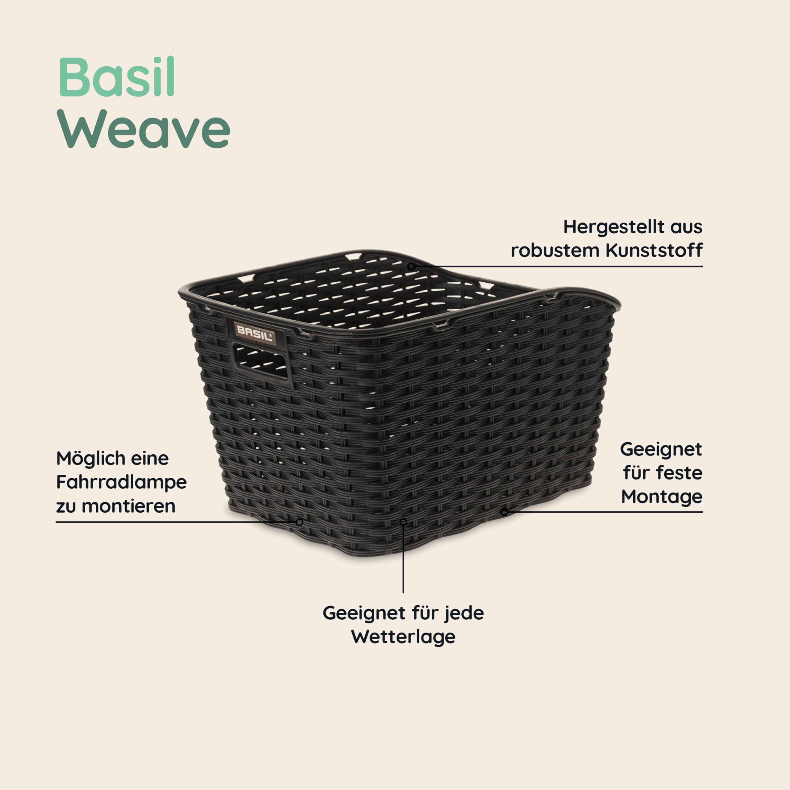 Basil Weave WP Hinterradkorb