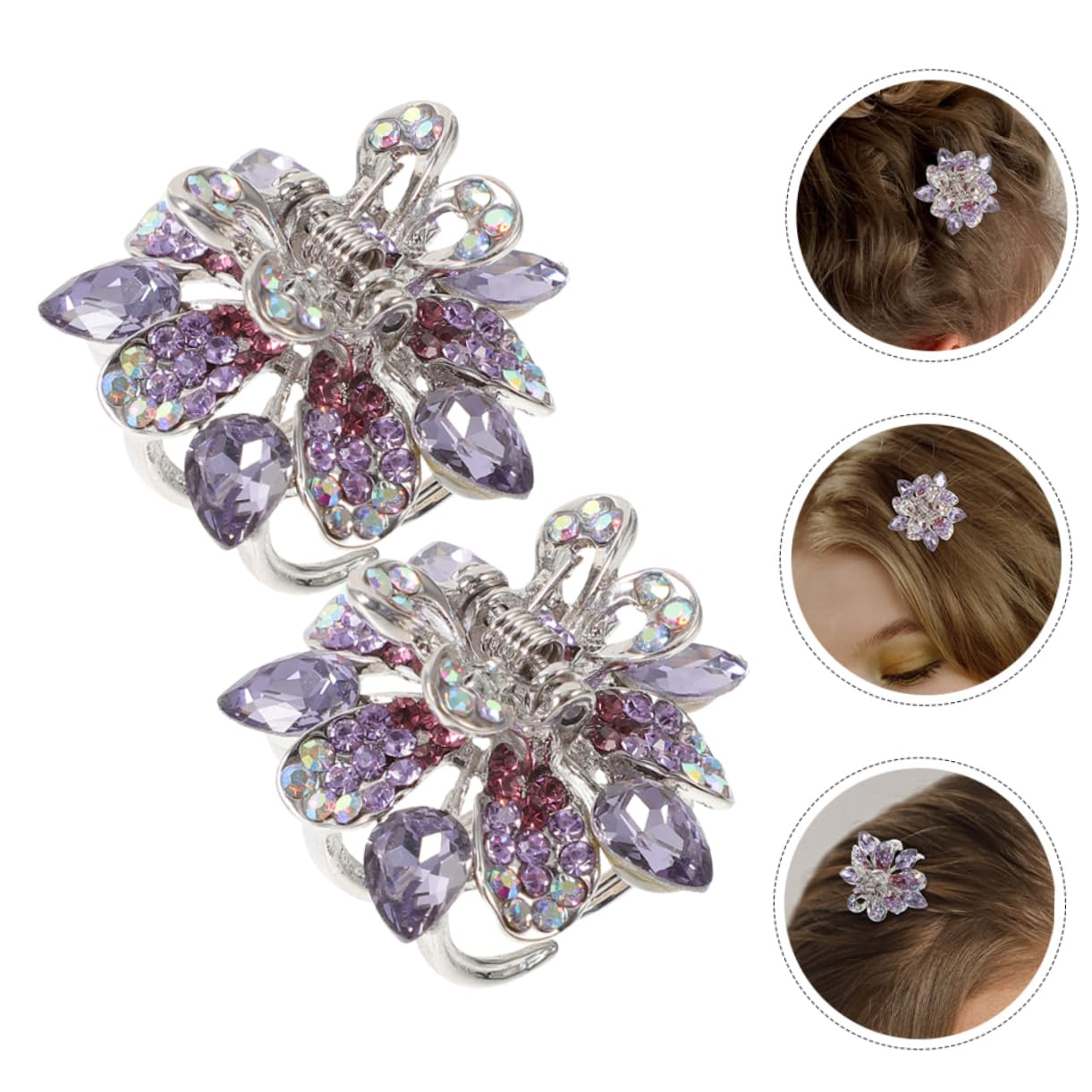 Didiseaon 10 Piezas pinza de diamante hair clips horquillas moño pinza de pelo flequillo pinzas de cabello accesorios para el cabello para niños pinzas para el pelo mini sombrerería Arrojar