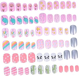 Beavorty 144 Peças Adesivos De Unhas Adesivos De Arte De Unhas Adesivos De Unhas Adesivos Para Unhas Adesivos De Menina Pressione Nas Unhas Arco-Íris Unhas Falsas Decoração De Unhas Falsas